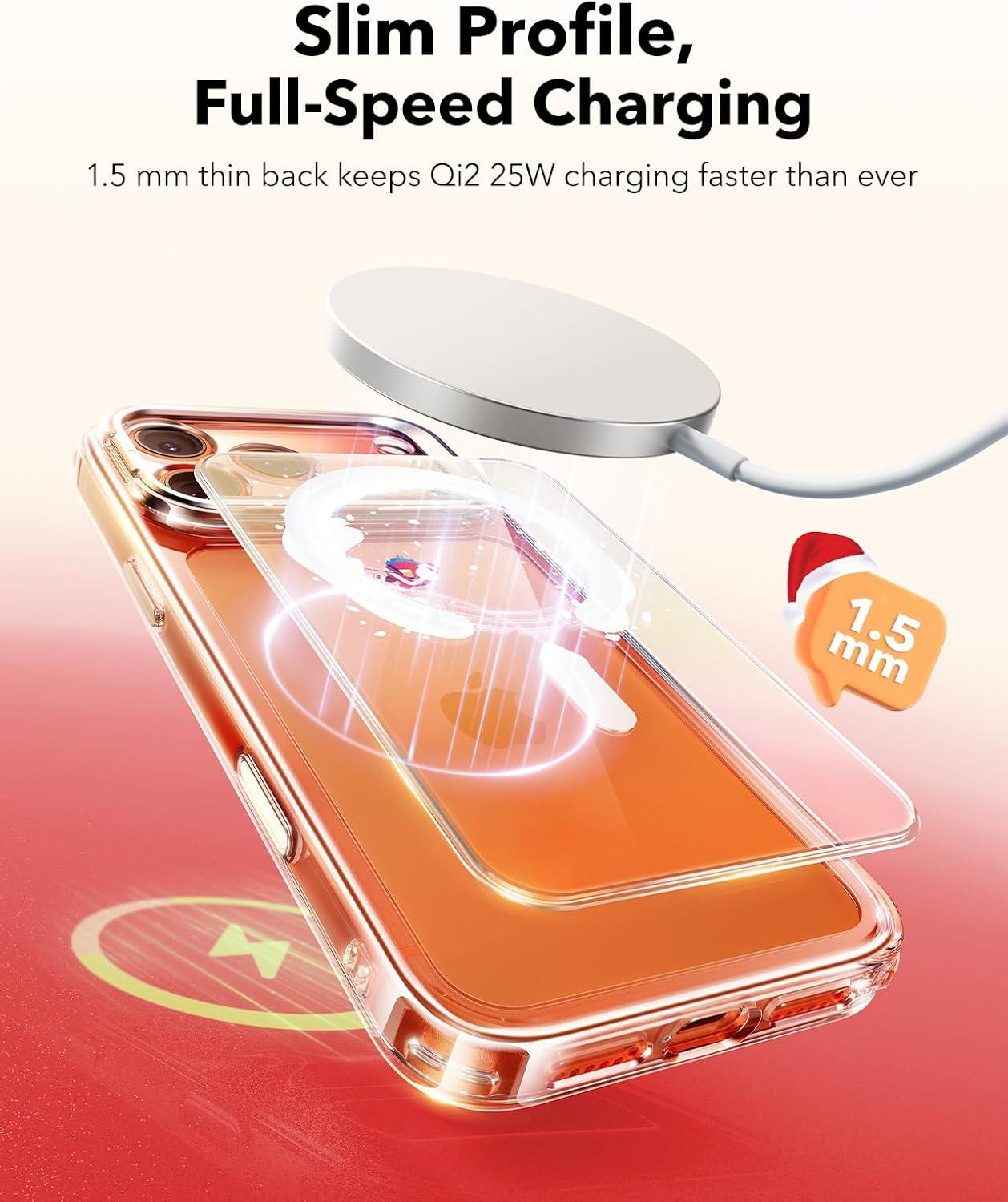 imageESR Silicone Case for iPhone 17 Pro Max Builtin Camera Stash Stand Compatible with MagSafe MilitaryGrade Drop Protection Magnetic Phone Case for iPhone 17 Pro Max Cloud Series BlackSanta Skater