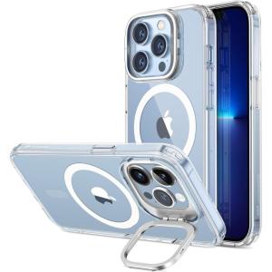 ESR Silicone Case for iPhone 17 Pro Max, Built-in Camera Stash Stand Compatible with MagSafe, Military-Grade Drop Protection Magnetic Phone Case for iPhone 17 Pro Max, Cloud Series, Black(A-Clear)