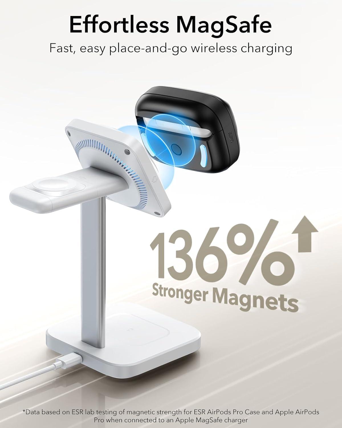 imageESR for AirPods Pro 3 Case 2025 Compatible with AirPods Pro 3 USBC Cable MagSafe Ready Magnetic Lid Lock Full Drop Protection Cover with Lanyard BlackBlack