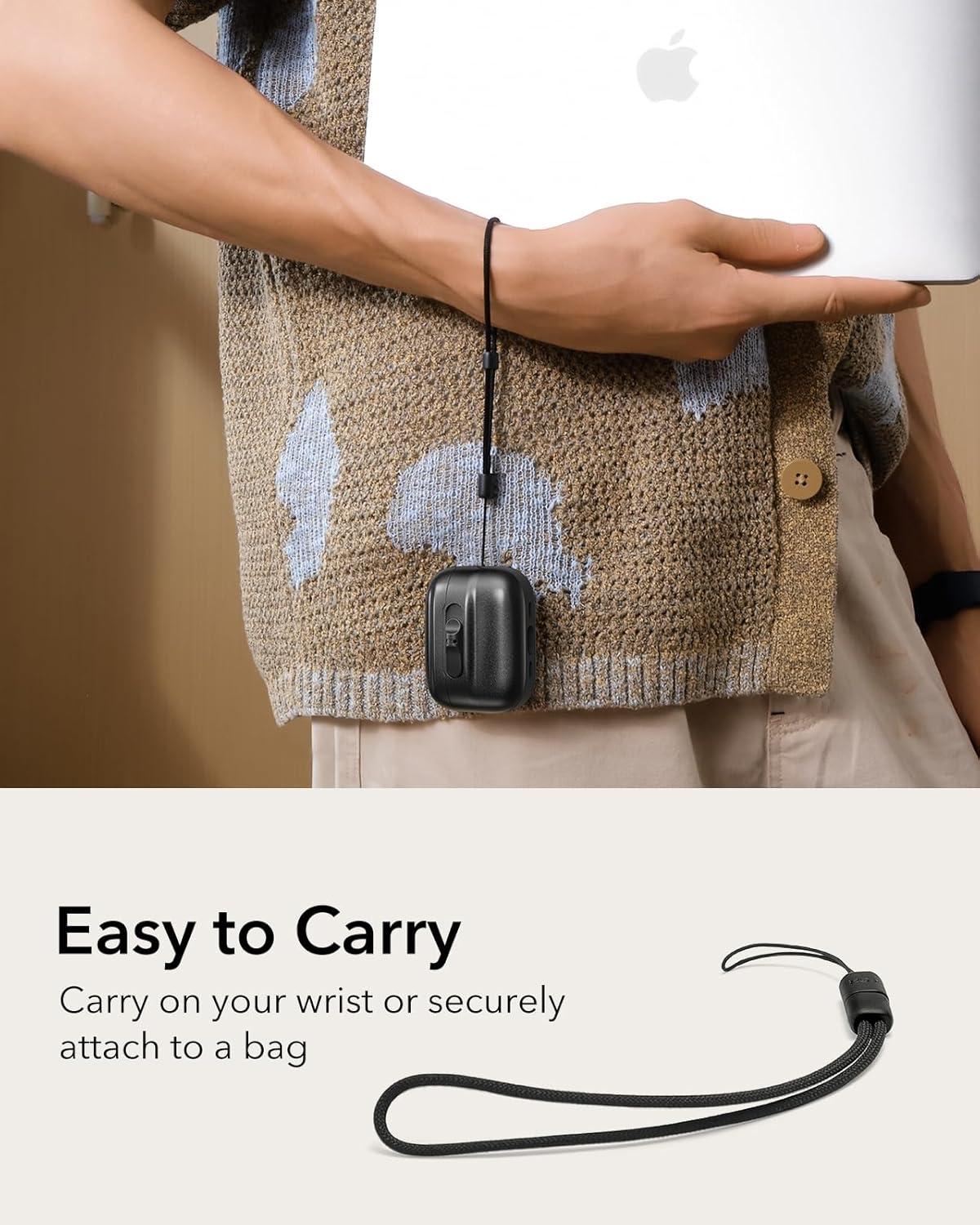 imageESR for AirPods Pro 3 Case 2025 Compatible with AirPods Pro 3 USBC Cable MagSafe Ready Magnetic Lid Lock Full Drop Protection Cover with Lanyard BlackBlack