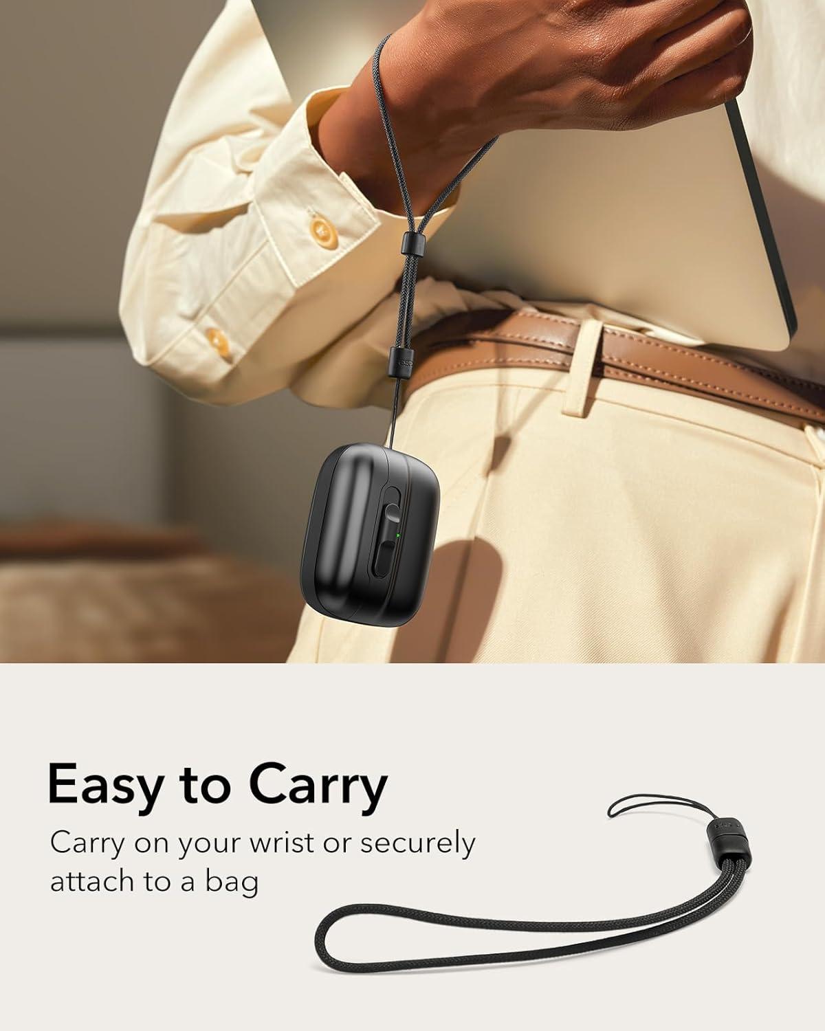 imageESR for AirPods Pro 3 Case 2025 Compatible with AirPods Pro 3 USBC Cable MagSafe Ready Magnetic Lid Lock Full Drop Protection Cover with Lanyard BlackBlack