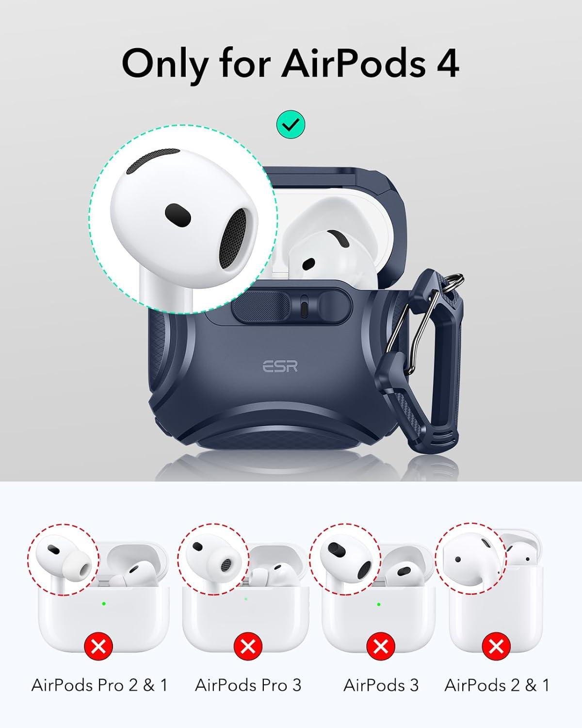 imageESR for AirPods Pro 3 Case 2025 Compatible with Airpods Pro 3rd Generation Case USBC Cable Effortless MagSafe DropProof Lock Easy Open Cyber Series BlackBlue