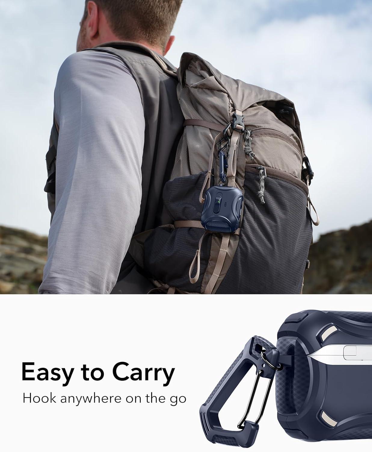 imageESR for AirPods Pro 3 Case 2025 Compatible with Airpods Pro 3rd Generation Case USBC Cable Effortless MagSafe DropProof Lock Easy Open Cyber Series BlackBlue