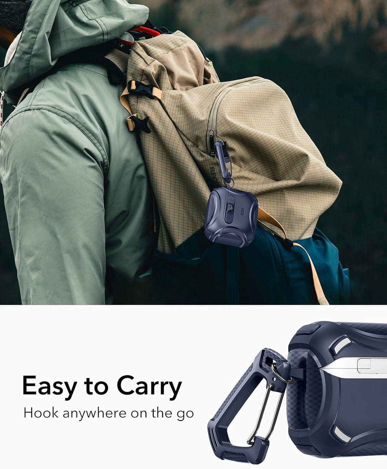 imageESR for AirPods Pro 3 Case 2025 Compatible with Airpods Pro 3rd Generation Case USBC Cable Effortless MagSafe DropProof Lock Easy Open Cyber Series BlackBlue