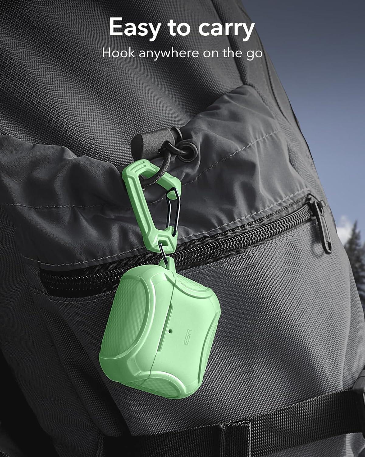 imageESR for AirPods Pro 3 Case 2025 Compatible with Airpods Pro 3rd Generation Case USBC Cable Magnetic Lid MagSafe Ready Powerful Drop Protection Cyber Series BlackLight Green