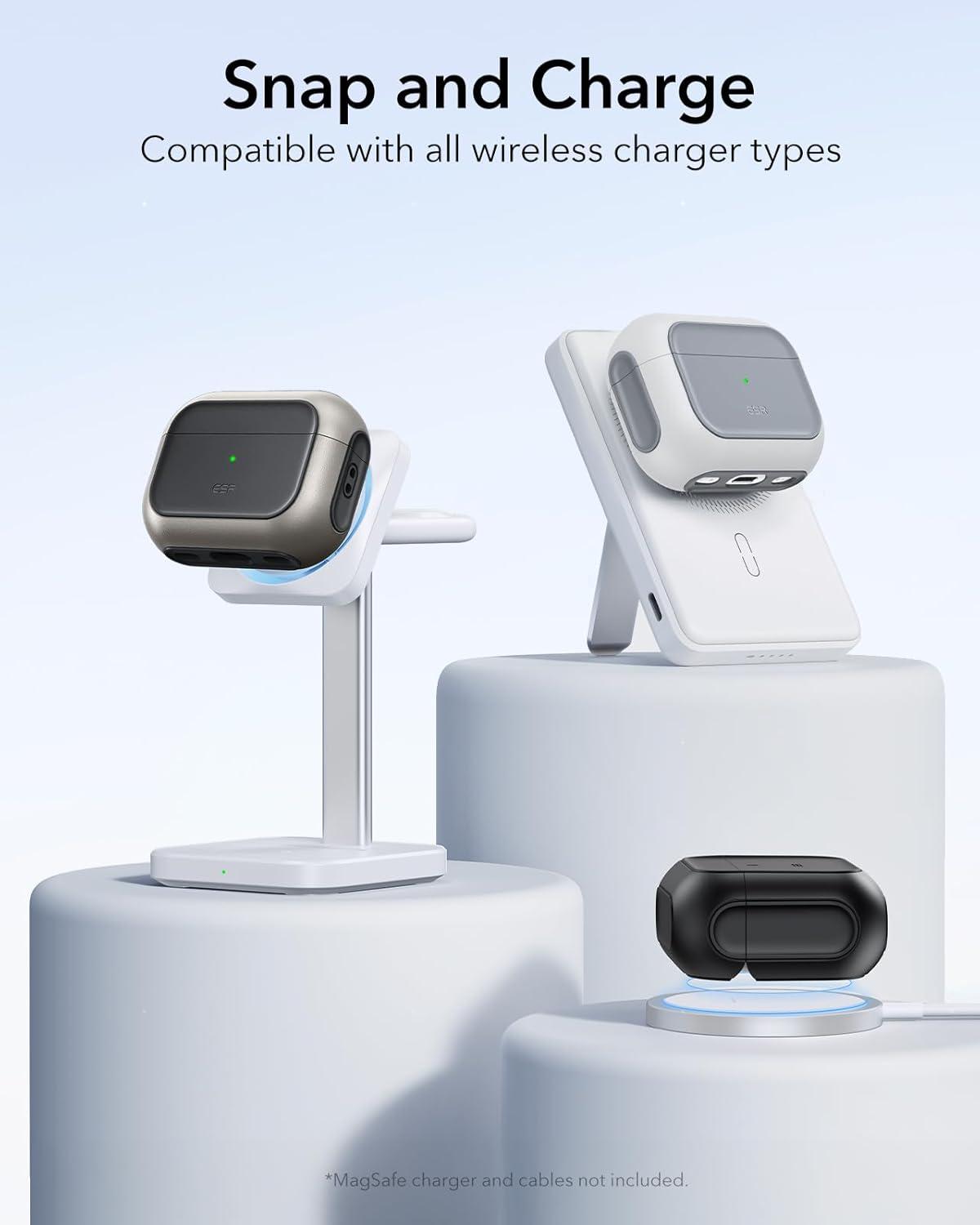 imageESR for AirPods Pro 3 Case Compatible with AirPods Pro 3rd Generation Case 2025 Compatible with MagSafe Full Drop Protection Cover with Lanyard BlackBlack