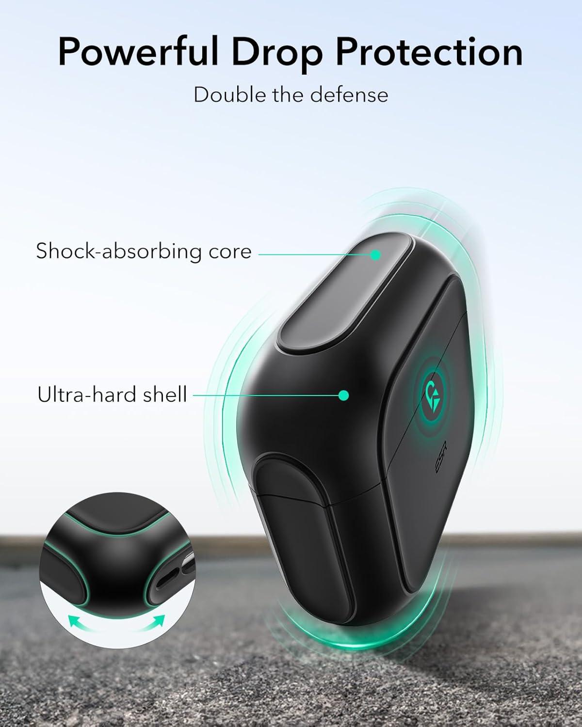 imageESR for AirPods Pro 3 Case Compatible with AirPods Pro 3rd Generation Case 2025 Compatible with MagSafe Full Drop Protection Cover with Lanyard BlackBlack