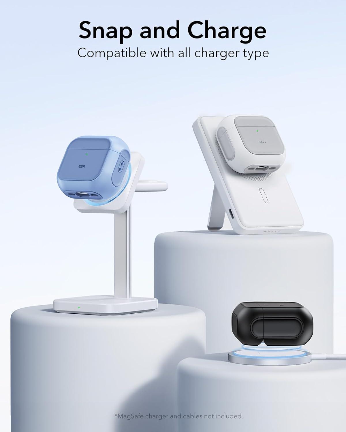 imageESR for AirPods Pro 3 Case Compatible with AirPods Pro 3rd Generation Case 2025 Compatible with MagSafe Full Drop Protection Cover with Lanyard BlackBlack