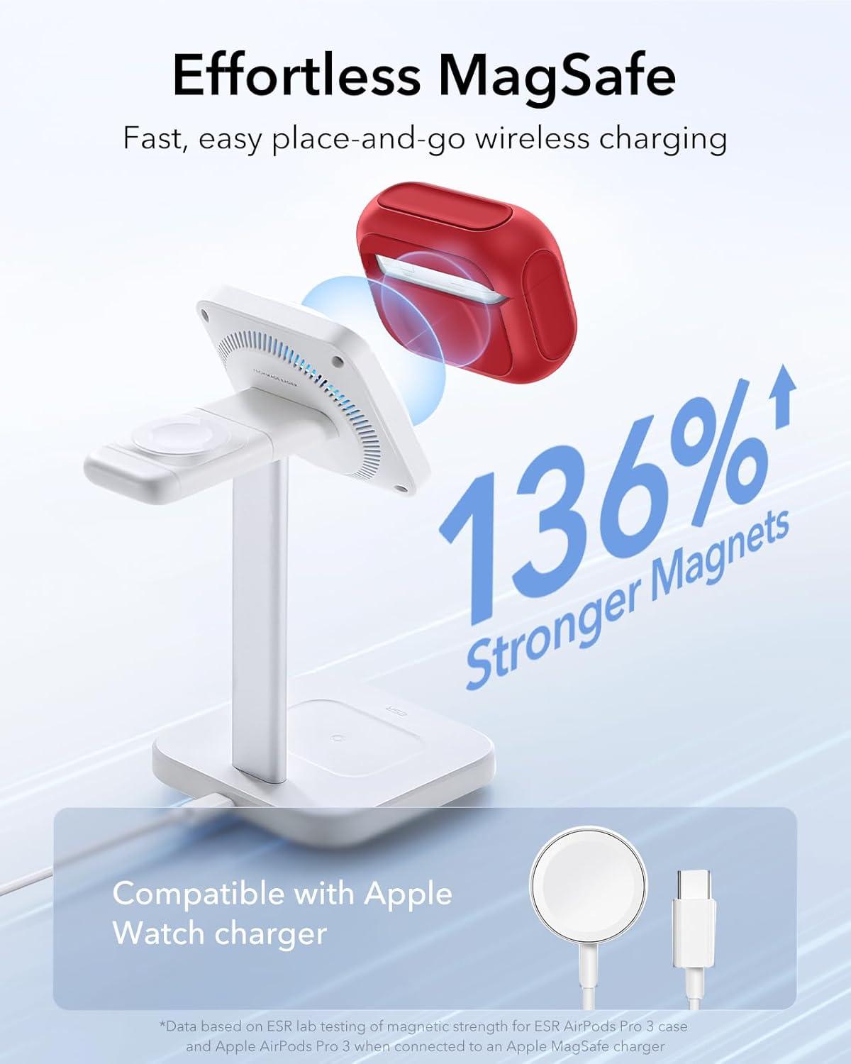 imageESR for AirPods Pro 3 Case Compatible with AirPods Pro 3rd Generation Case 2025 Compatible with MagSafe Full Drop Protection Cover with Lanyard BlackRed