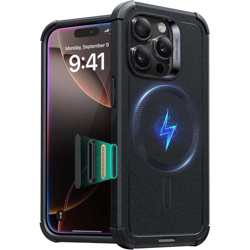 imageESR for iPhone 14iPhone 13 Case MilitaryGrade Protection with ShockAbsorbing Corners ScratchResistant and AntiYellowing Acrylic Back Slim Protective Phone Case AirArmor Series Clear Shockproof AirGuard Corners ShockAbsorbing YellowingResistant Acrylic BackABlack