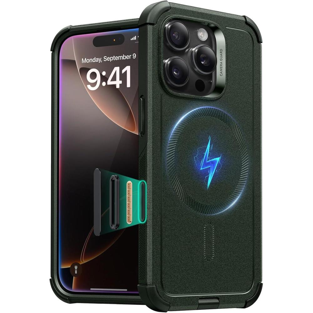 imageESR for iPhone 14iPhone 13 Case MilitaryGrade Protection with ShockAbsorbing Corners ScratchResistant and AntiYellowing Acrylic Back Slim Protective Phone Case AirArmor Series Clear  Shockproof AirGuard Corners ShockAbsorbing YellowingResistant Acrylic BackAGreen