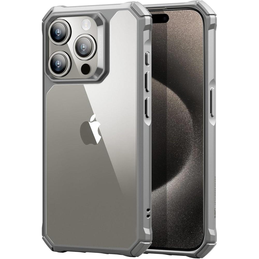 imageESR for iPhone 14iPhone 13 Case MilitaryGrade Protection with ShockAbsorbing Corners ScratchResistant and AntiYellowing Acrylic Back Slim Protective Phone Case AirArmor Series Clear  Shockproof AirGuard Corners ShockAbsorbing YellowingResistant Acrylic BackBClear Grey