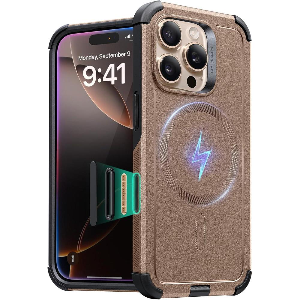 imageESR for iPhone 14iPhone 13 Case MilitaryGrade Protection with ShockAbsorbing Corners ScratchResistant and AntiYellowing Acrylic Back Slim Protective Phone Case AirArmor Series Clear  Shockproof AirGuard Corners ShockAbsorbing YellowingResistant Acrylic BackADesert Titanium