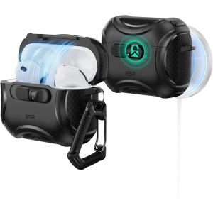 ESR for AirPods Pro 3 Case (2025), Compatible with Airpods Pro 3rd Generation Case (USB-C Cable), Effortless MagSafe, Drop-Proof Lock, Easy Open, Cyber Series, Black(Black)