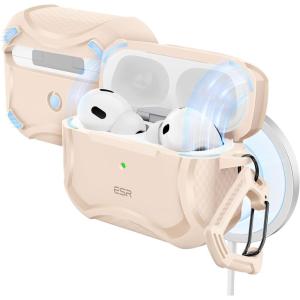 ESR for AirPods Pro 3 Case (2025), Compatible with Airpods Pro 3rd Generation Case (USB-C Cable), Magnetic Lid, MagSafe Ready, Powerful Drop Protection, Cyber Series, Black(Desert Titanium)