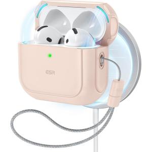 ESR for AirPods Pro 3 Case, Compatible with AirPods Pro 3rd Generation Case (2025), Compatible with MagSafe, Full Drop Protection Cover with Lanyard, Black(Desert Titanium)