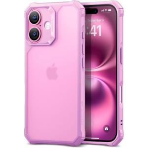 ESR for iPhone 14/iPhone 13 Case, Military-Grade Protection with Shock-Absorbing Corners, Scratch-Resistant and Anti-Yellowing Acrylic Back, Slim Protective Phone Case, Air-Armor Series, Clear | Shockproof, Air-Guard Corners, Shock-Absorbing, Yellowing-Resistant, Acrylic Back(B-Frosted Purple)
