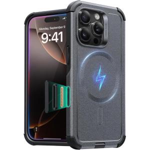 ESR for iPhone 14/iPhone 13 Case, Military-Grade Protection with Shock-Absorbing Corners, Scratch-Resistant and Anti-Yellowing Acrylic Back, Slim Protective Phone Case, Air-Armor Series, Clear | Shockproof, Air-Guard Corners, Shock-Absorbing, Yellowing-Resistant, Acrylic Back(A-Grey)