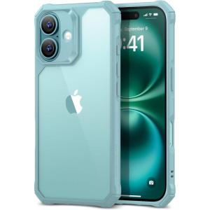 ESR for iPhone 14/iPhone 13 Case, Military-Grade Protection with Shock-Absorbing Corners, Scratch-Resistant and Anti-Yellowing Acrylic Back, Slim Protective Phone Case, Air-Armor Series, Clear | Shockproof, Air-Guard Corners, Shock-Absorbing, Yellowing-Resistant, Acrylic Back(B-New Clear Green)