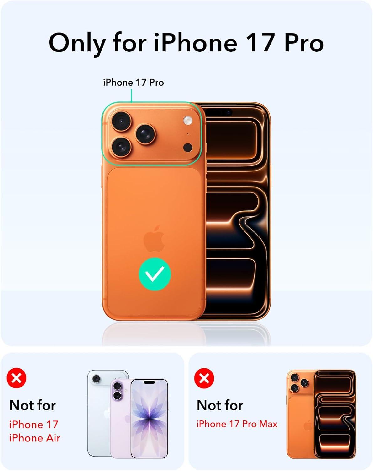 imageESR for iPhone 17 Pro Max Case with Stash Stand 7X MilitaryGrade Drop Protection with Camera Control ShockAbsorbing Phone Rugged Cover Compatible with MagSafe Accessories Cyber Series BlackACamera ControlBlack