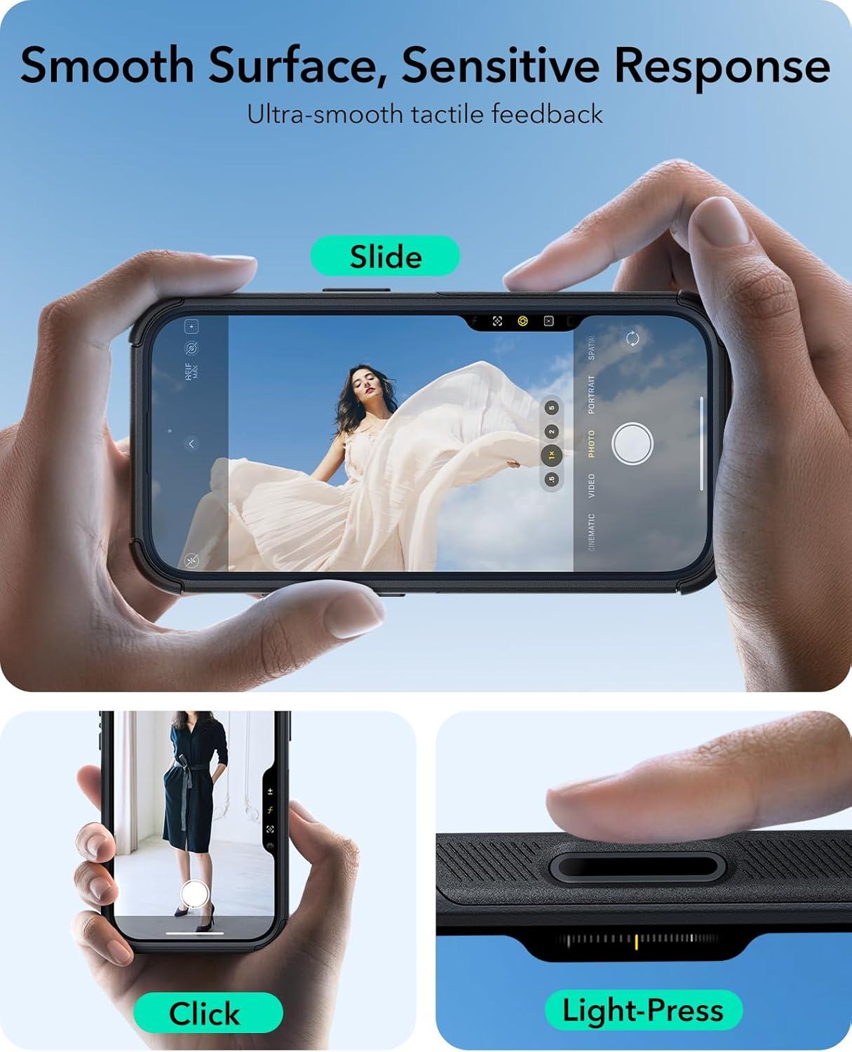 imageESR for iPhone 17 Pro Max Case with Stash Stand 7X MilitaryGrade Drop Protection with Camera Control ShockAbsorbing Phone Rugged Cover Compatible with MagSafe Accessories Cyber Series BlackACamera ControlBlack