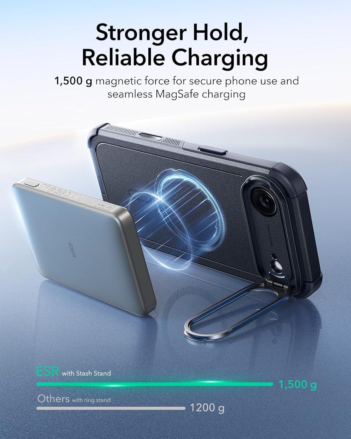 imageESR for iPhone 17 Pro Max Case with Stash Stand 7X MilitaryGrade Drop Protection with Camera Control ShockAbsorbing Phone Rugged Cover Compatible with MagSafe Accessories Cyber Series BlackACamera ControlBlack