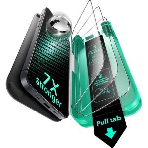 ESR 3 Pack 9H+ Glass for iPhone 17 Pro Max Screen Protector, [Military-Grade Shatterproof], with AR Anti-Reflective Technology, Armorite Ultra-Tough Tempered Glass with Ultra Fit Tray(3 Pack)