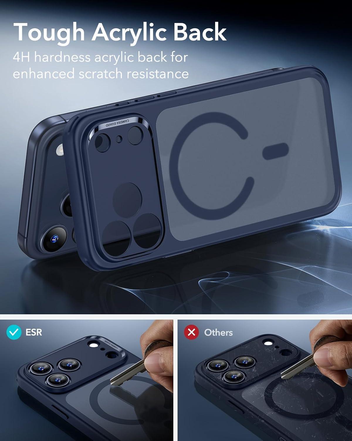 imageESR for iPhone 17 Pro Max Case Camera Control Compatible with MagSafe Shockproof MilitaryGrade Protection Magnetic Phone Case for iPhone 17 Pro Max Classic Hybrid Case Frosted Blue