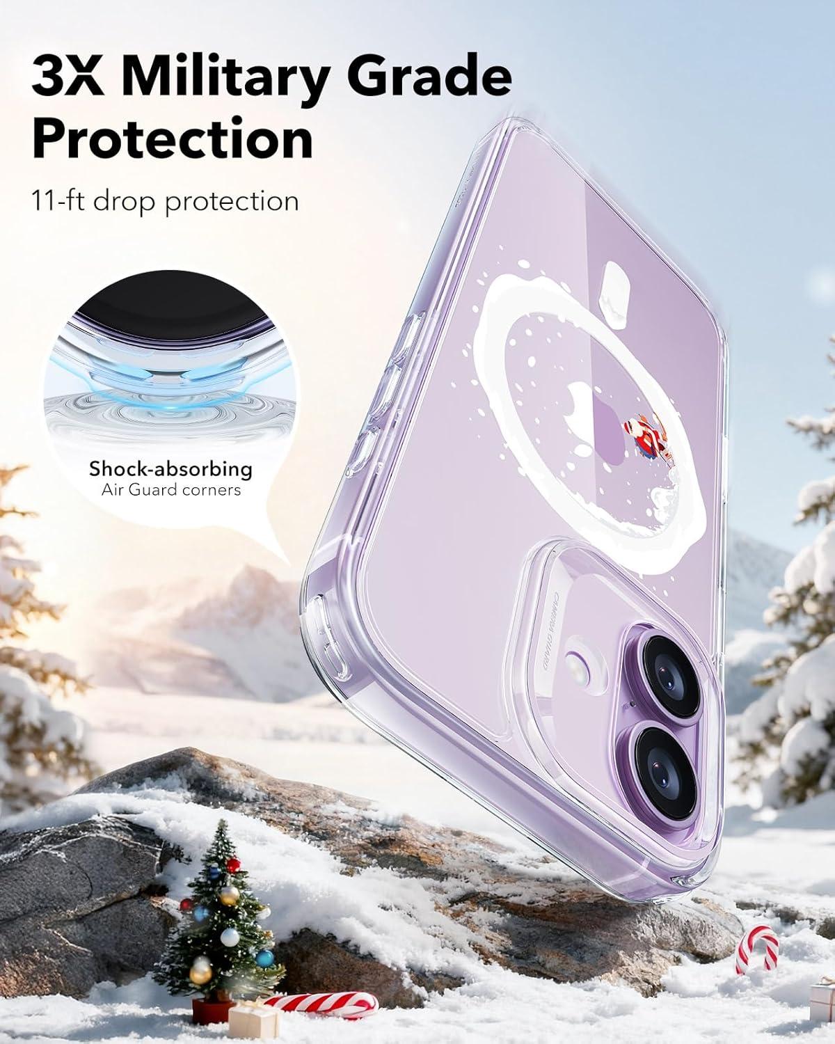 imageESR for iPhone Air Case Camera Control Compatible with MagSafe Shockproof MilitaryGrade Protection Magnetic Phone Case for iPhone 17 Air Case ClearASanta Skater