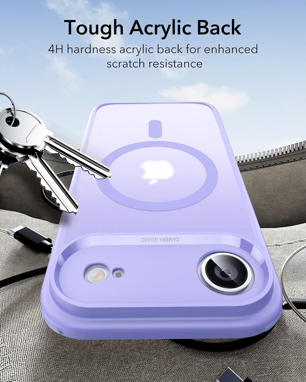 imageESR for iPhone Air Case Camera Control Compatible with MagSafe Shockproof MilitaryGrade Protection Magnetic Phone Case for iPhone 17 Air Case ClearBFrosted Purple