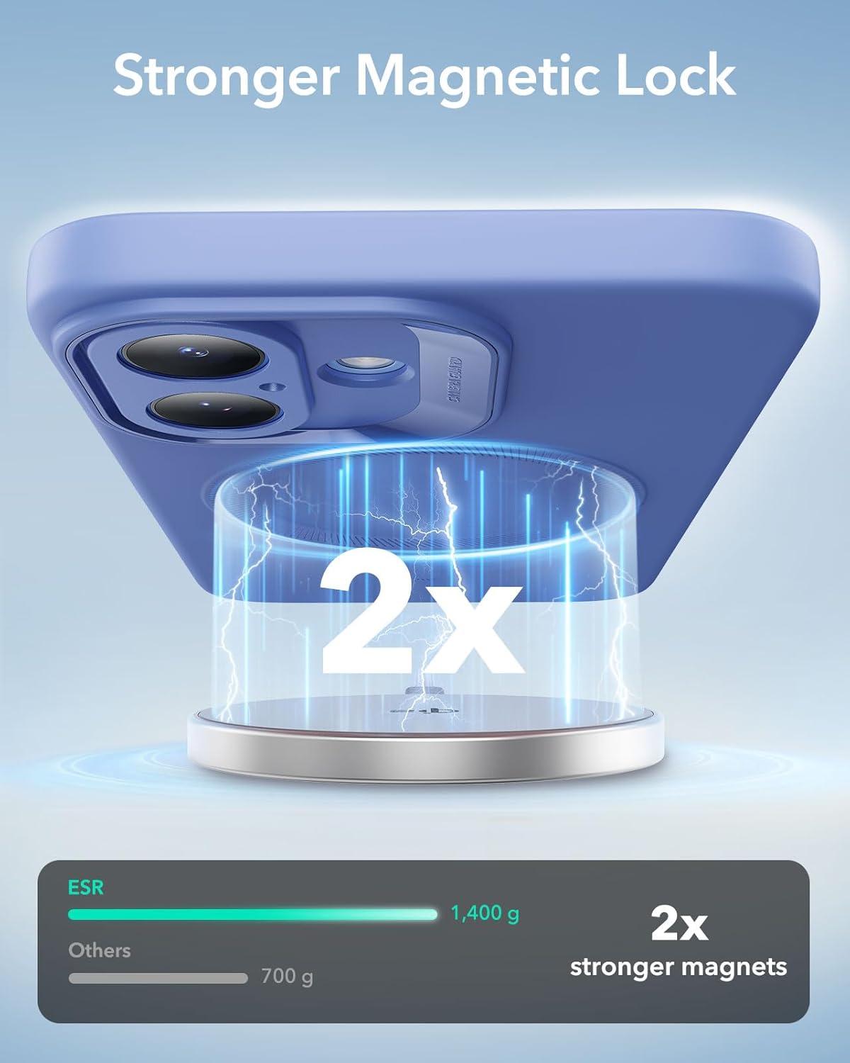 imageESR for iPhone Air Case Camera Control Compatible with MagSafe Shockproof MilitaryGrade Protection Magnetic Phone Case for iPhone 17 Air Case ClearCUltramarine