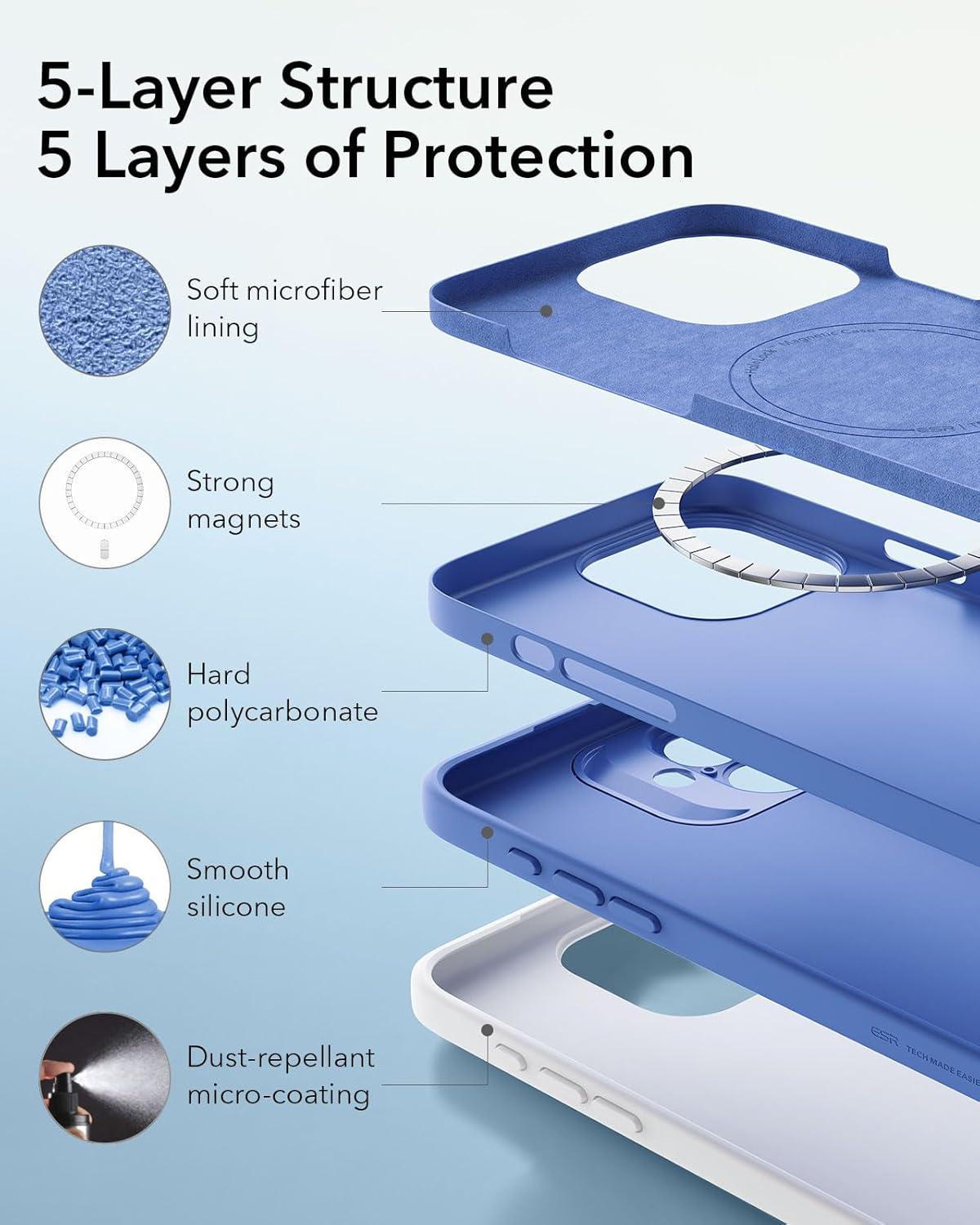 imageESR for iPhone Air Case Camera Control Compatible with MagSafe Shockproof MilitaryGrade Protection Magnetic Phone Case for iPhone 17 Air Case ClearCUltramarine