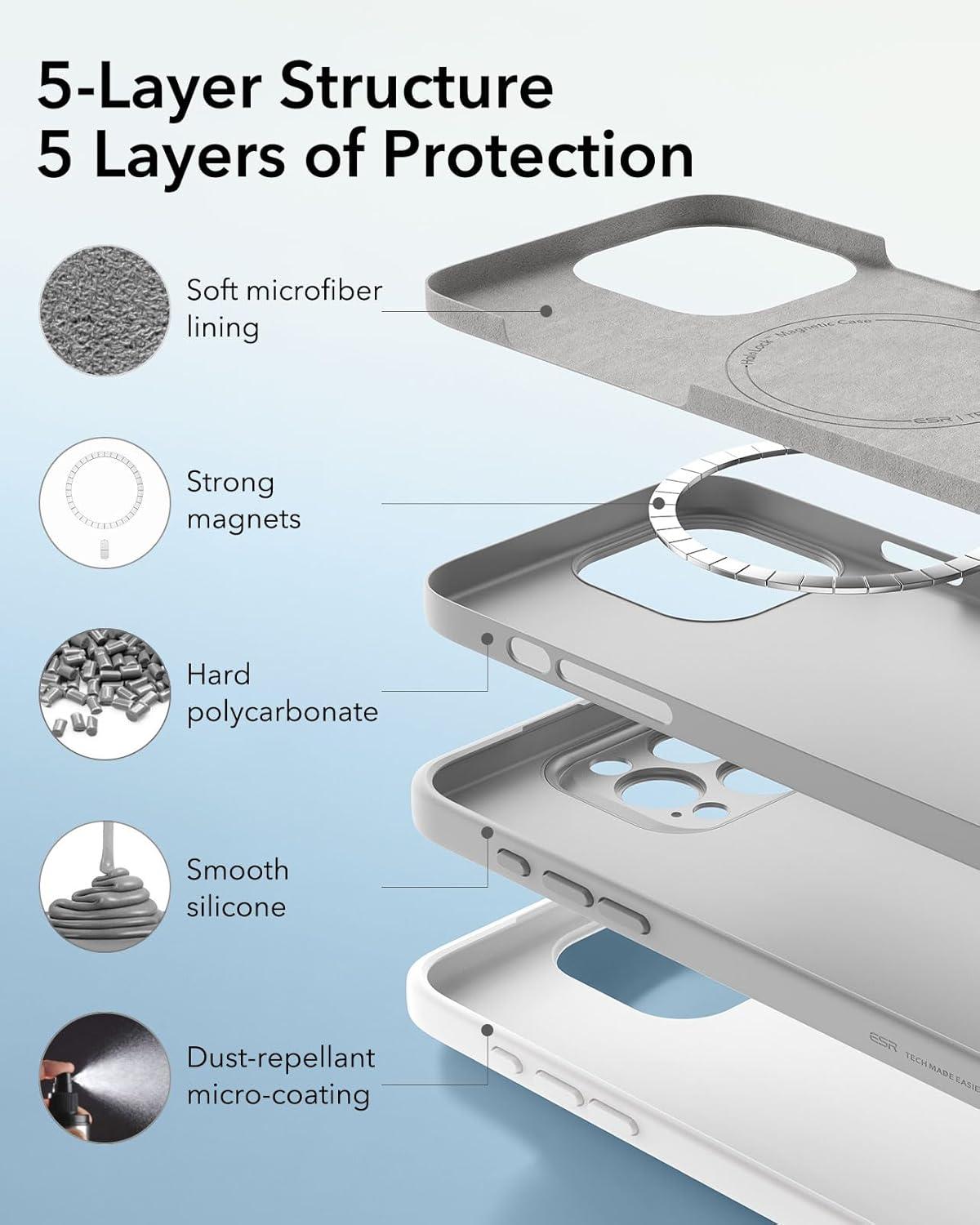 imageESR for iPhone Air Case Camera Control Compatible with MagSafe Shockproof MilitaryGrade Protection Magnetic Phone Case for iPhone 17 Air Case ClearGrey