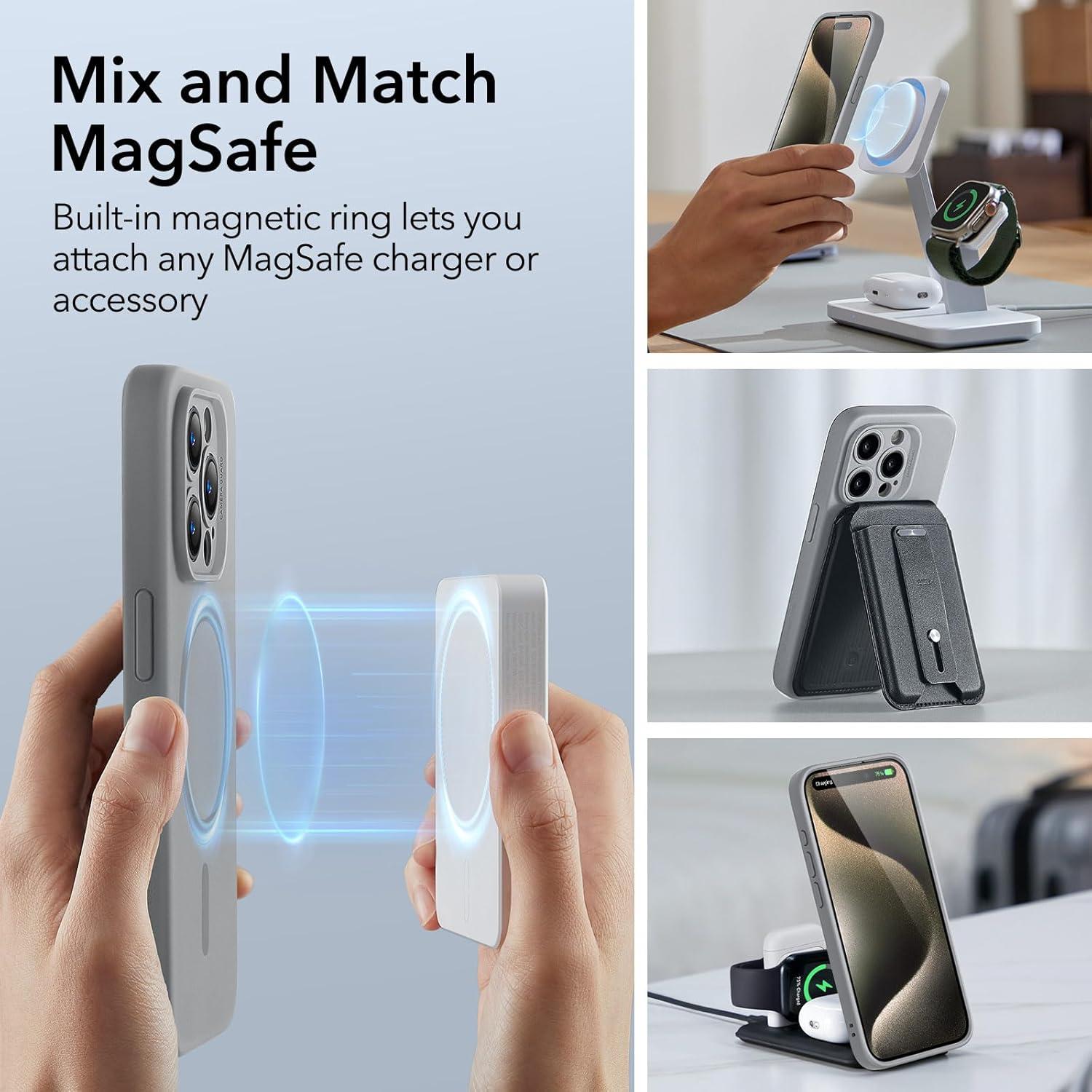 imageESR for iPhone Air Case Camera Control Compatible with MagSafe Shockproof MilitaryGrade Protection Magnetic Phone Case for iPhone 17 Air Case ClearGrey