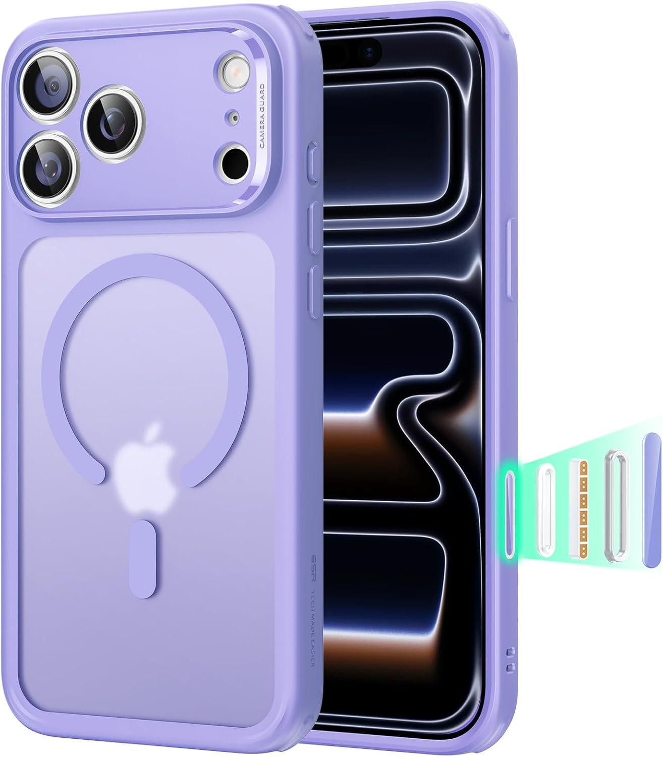 imageESR for iPhone Air Case Camera Control Compatible with MagSafe Shockproof MilitaryGrade Protection Magnetic Phone Case for iPhone 17 Air Case ClearPurple