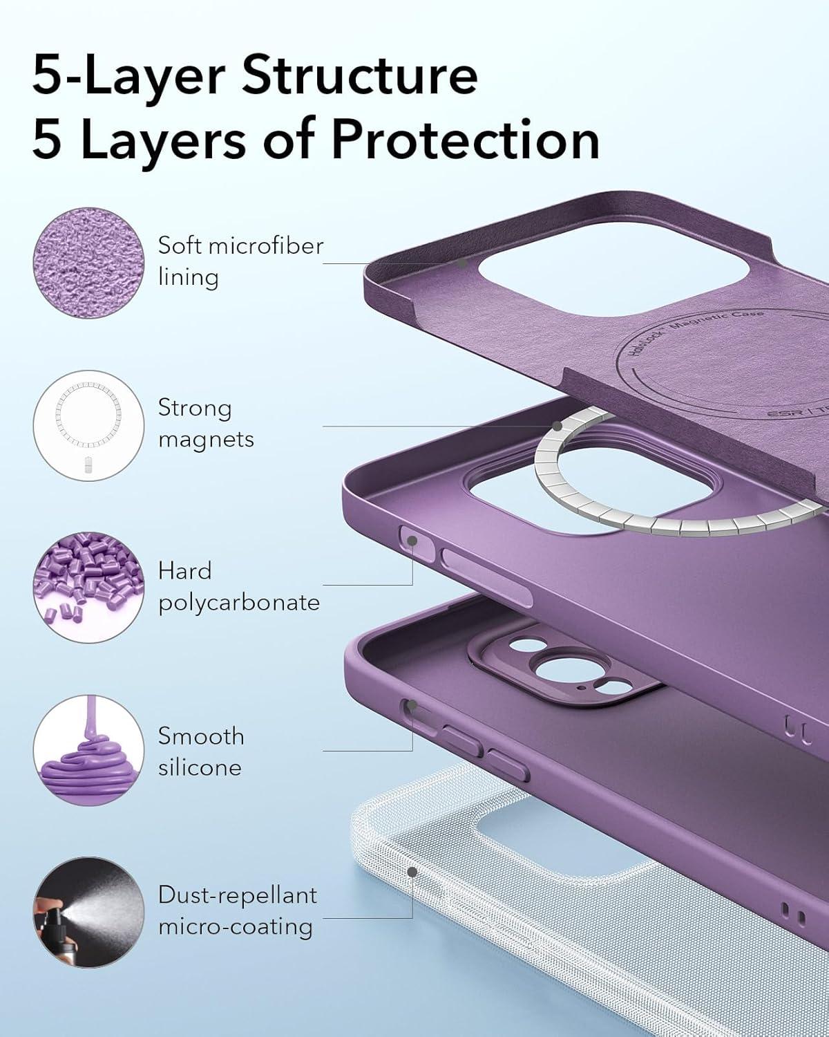 imageESR for iPhone Air Case Camera Control Compatible with MagSafe Shockproof MilitaryGrade Protection Magnetic Phone Case for iPhone 17 Air Case ClearPurple