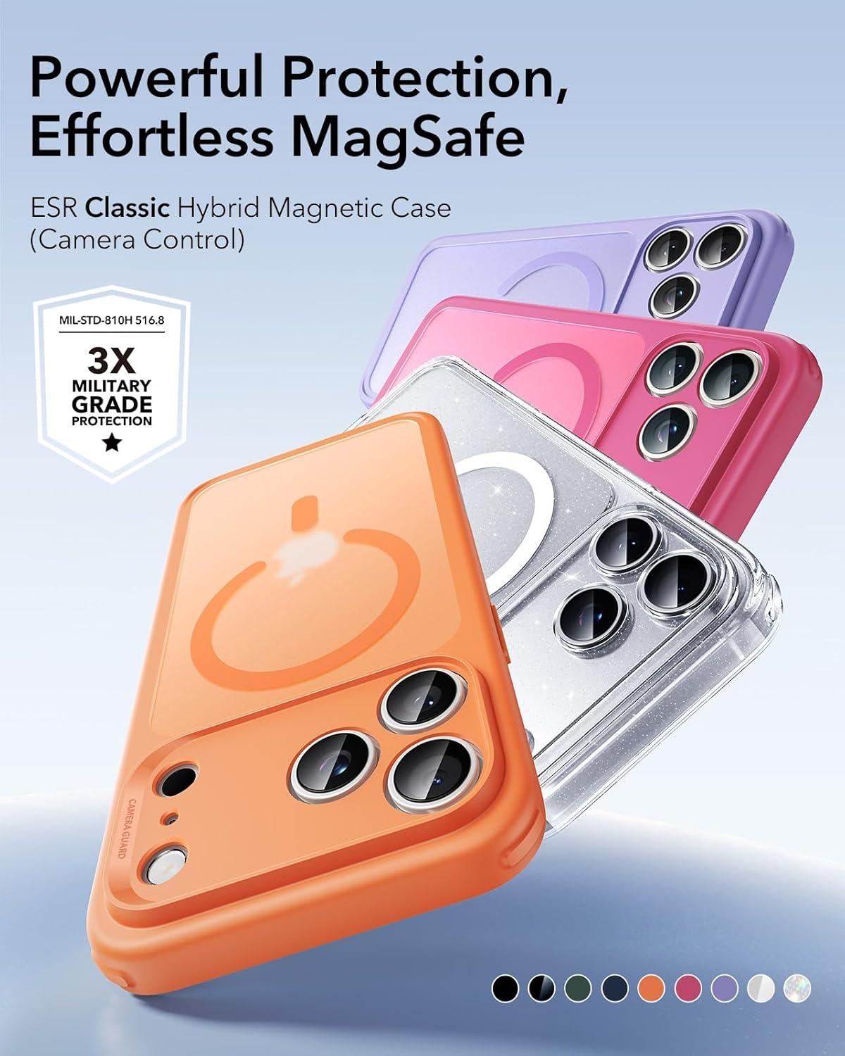 imageESR for iPhone Air Case Camera Control Compatible with MagSafe Shockproof MilitaryGrade Protection Magnetic Phone Case for iPhone 17 Air Case ClearPurple