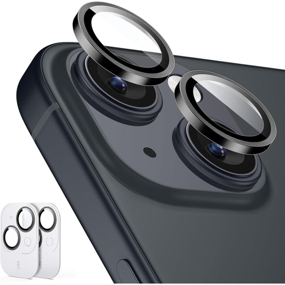 imageESR Camera Lens Protector for iPhone 17 Pro Max17 Pro16 Pro Max16 Pro15 Pro Max15 Pro14 Pro Max14 Pro Ultratough HD Individual Camera Protectors Ultrathin Tempered Glass 1 Pack BlackBlack 2PACK