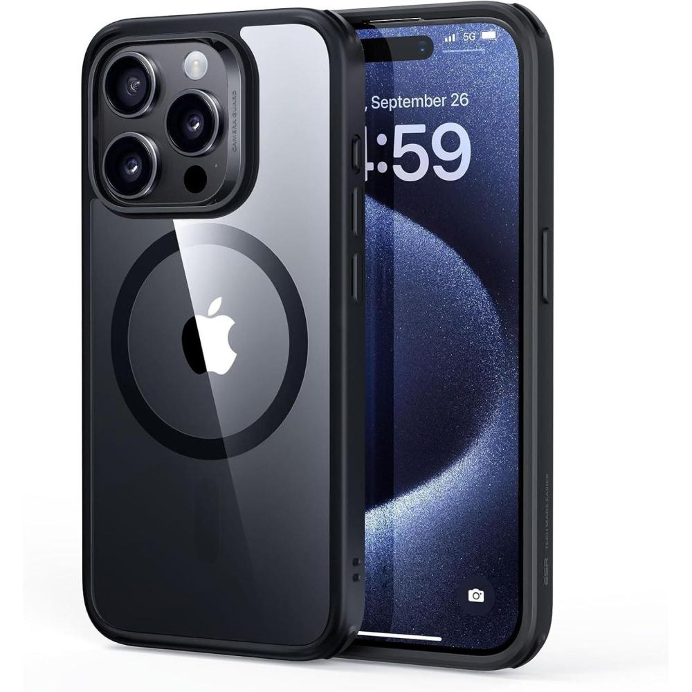 imageESR for iPhone Air Case Camera Control Compatible with MagSafe Shockproof MilitaryGrade Protection Magnetic Phone Case for iPhone 17 Air Case ClearBClear Black