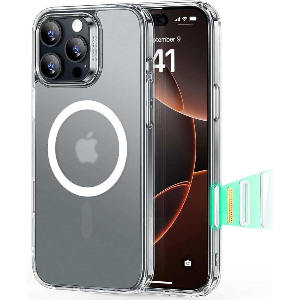imageESR for iPhone Air Case Camera Control Compatible with MagSafe Shockproof MilitaryGrade Protection Magnetic Phone Case for iPhone 17 Air Case ClearBFrosted Clear