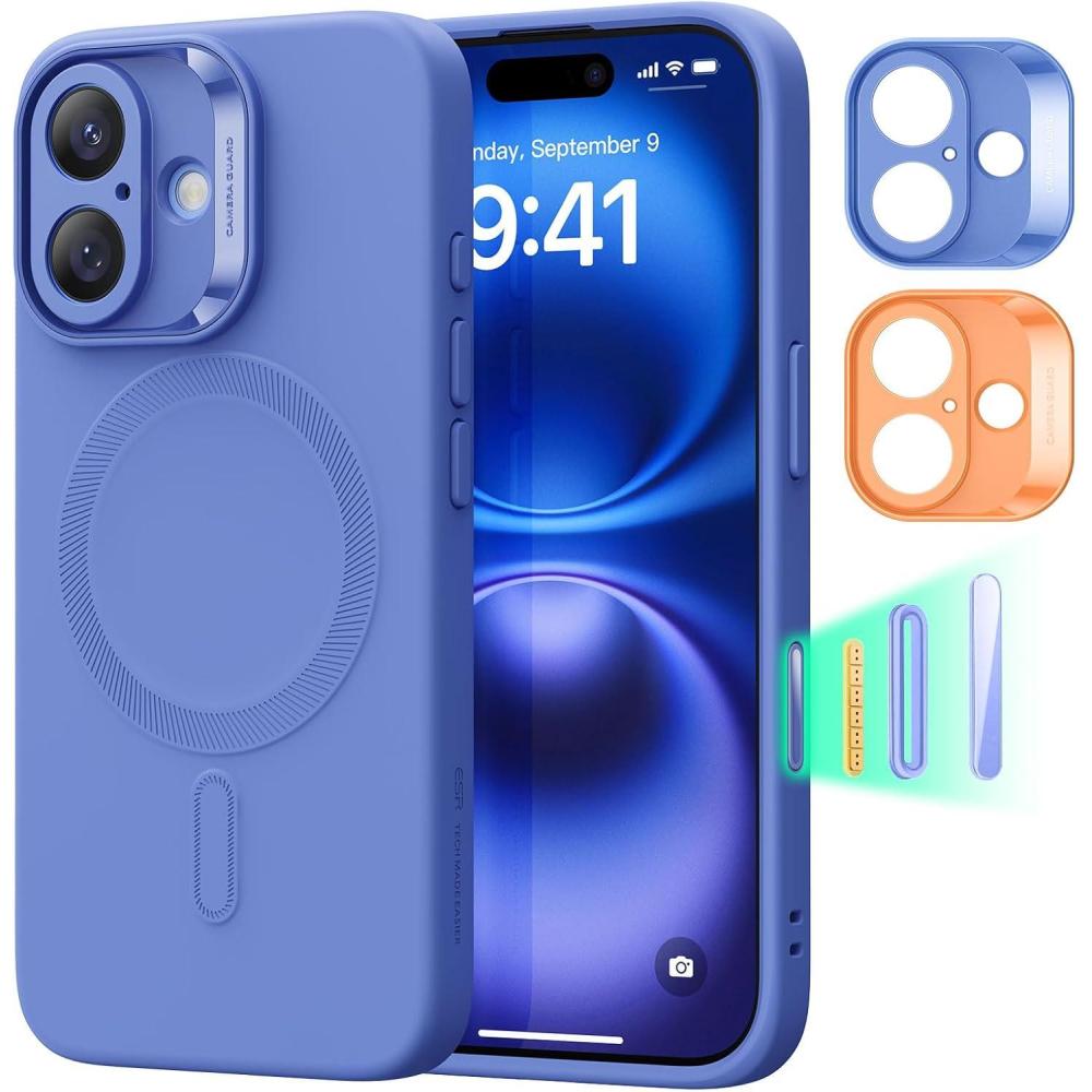 imageESR for iPhone Air Case Camera Control Compatible with MagSafe Shockproof MilitaryGrade Protection Magnetic Phone Case for iPhone 17 Air Case ClearCUltramarine