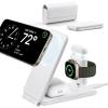 imageESR 3 in 1 Charging Station for Apple Certified Apple Watch Charger 15W MagSafe Charger Stand for iPhone Travel Charger for iPhone 1716151413 Watch AirPodsBlackWhite