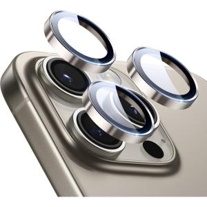 ESR Camera Lens Protector for iPhone 17 Pro Max/17 Pro/16 Pro Max/16 Pro/15 Pro Max/15 Pro/14 Pro Max/14 Pro, Ultra-tough HD Individual Camera Protectors, Ultra-thin Tempered Glass, 1 Pack, Black(Titanium)