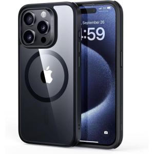ESR for iPhone Air Case, Camera Control, Compatible with MagSafe, Shockproof Military-Grade Protection, Magnetic Phone Case for iPhone 17 Air Case, Clear(B-Clear Black)