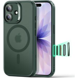 ESR for iPhone Air Case, Camera Control, Compatible with MagSafe, Shockproof Military-Grade Protection, Magnetic Phone Case for iPhone 17 Air Case, Clear(B-Frosted Green)
