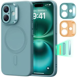 ESR for iPhone Air Case, Camera Control, Compatible with MagSafe, Shockproof Military-Grade Protection, Magnetic Phone Case for iPhone 17 Air Case, Clear(C-Teal)