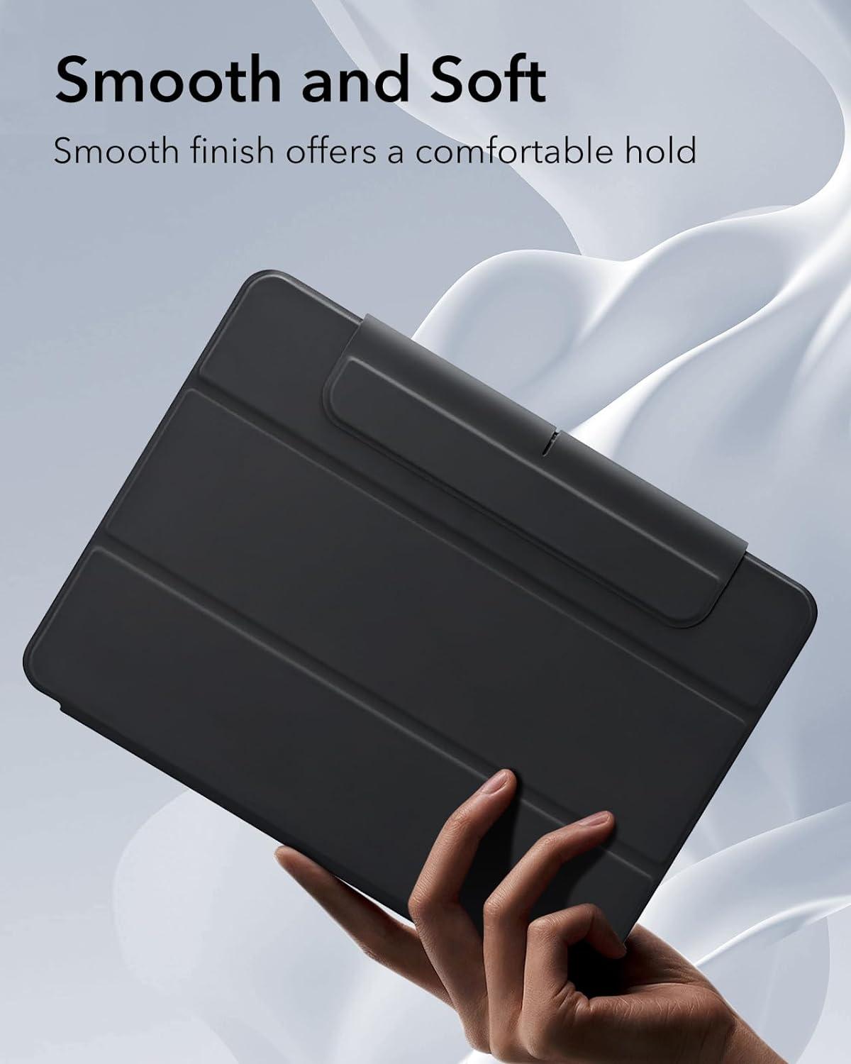 imageESR for iPad Pro 11 Inch Case M5M4 20252024 Removable Magnetic Cover with Pencil Holder Vertical Stand Fully Supports Pencil Pro and Pencil USBC Rebound 360 Series BlackBlack