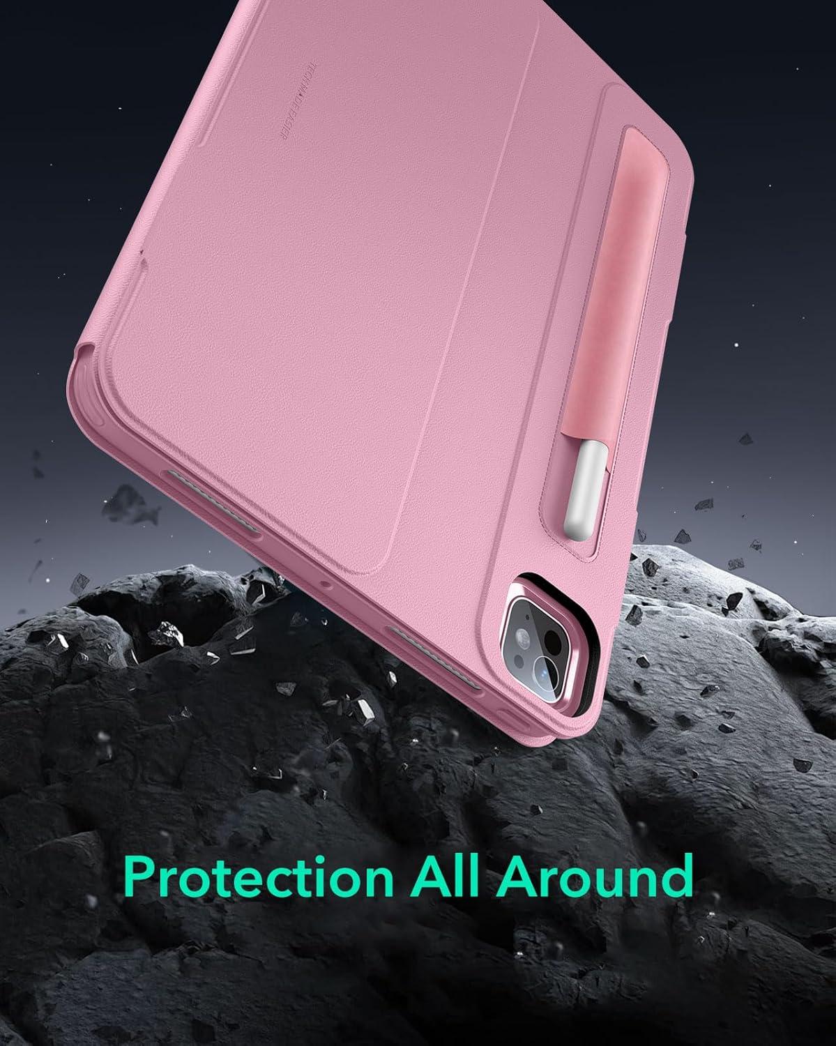 imageESR for iPad Pro 13 Inch Case M5M4 20252024 Rotating Case with Removable Magnetic Cover Adjustable PortraitLandscape Stand 9 Standing Angles Shift Series BlackPink