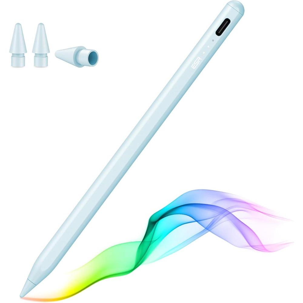 imageESR Pencil 1st Generation for iPad 20182025 Tilt Sensitivity Palm Rejection Compatible with iPad 11thA1610th GenerationAir 1113 Pro 1112913Mini 65 BlackBlue