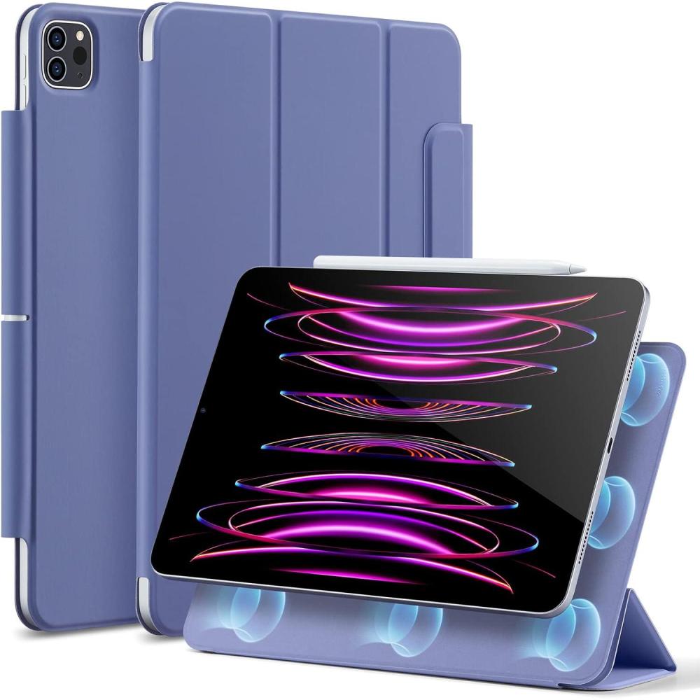 imageESR for iPad Pro 13 Inch Case M5M4 20252024 Powerful Magnetic Attachment Slim Trifold Stand Case Supports Pencil Pro amp PencilUSBC Auto WakeSleep Durable Protection Rebound Series BlackLavender